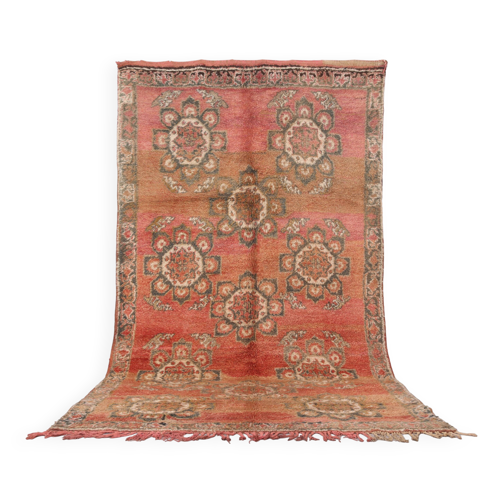 Vintage Moroccan rug 178 x 312 cm - Pink Berber rug - Old Handmade Rug