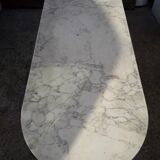 Table bistro double ep art deco 1930 cast marble