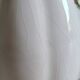 Vintage White Broken Ceramic Vase with Floral Pattern, Ribbed Vase