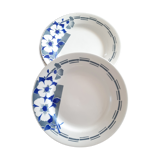 Lot de 6 assiettes plates anciennes Céranord  St Amand modèle LUGANO