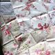 4 serviettes de table Fleurs Pois romantique