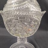 Sugar candy drager vintage crystal on foot 28cm