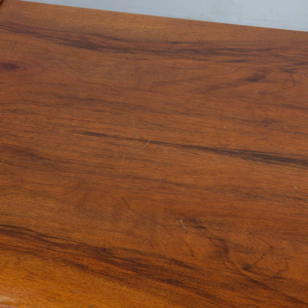 Chest of drawers in wood and opaline glass from the 1960s