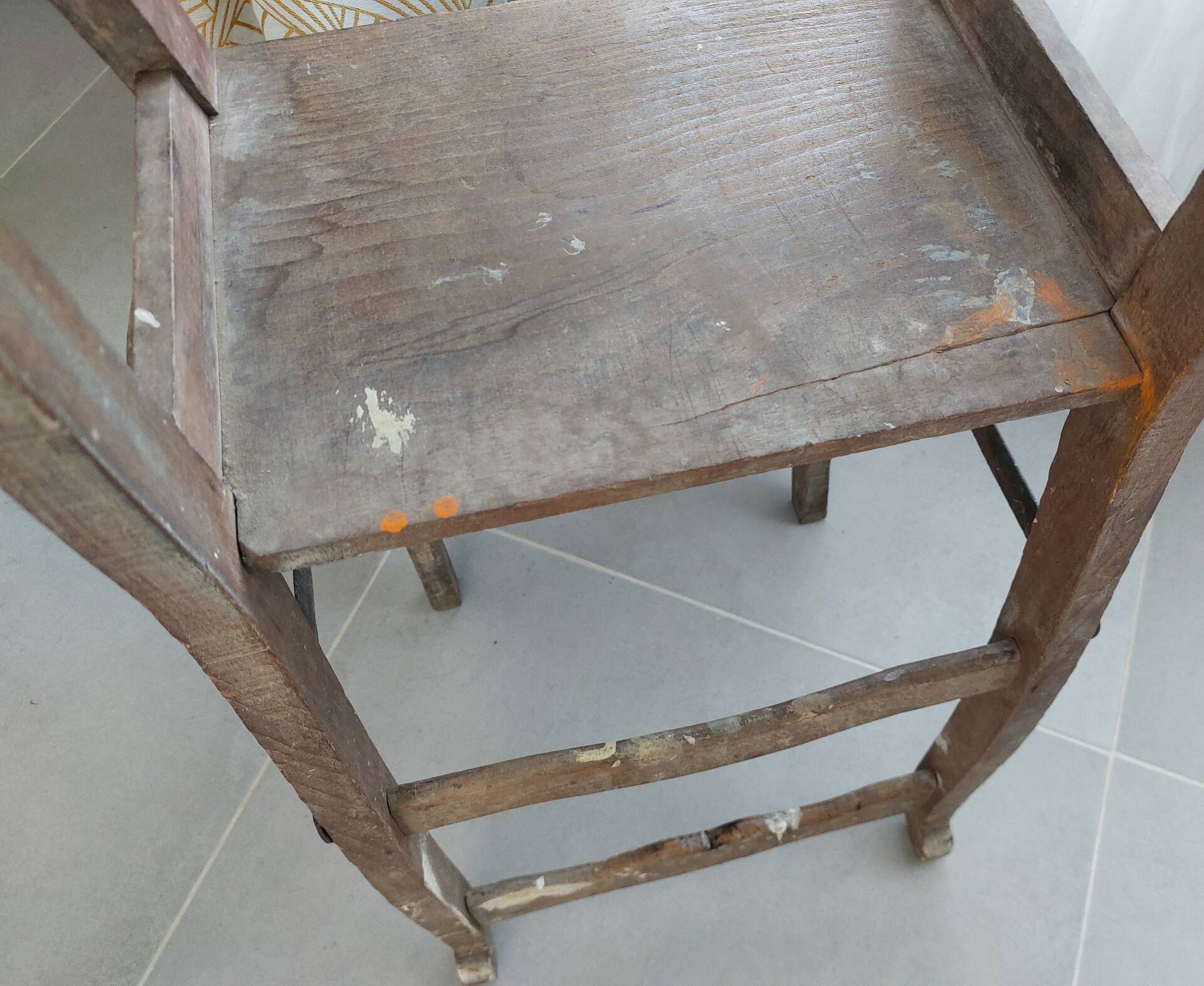 Antique step stool chair