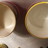 Ceramic pot cover decor with chickens