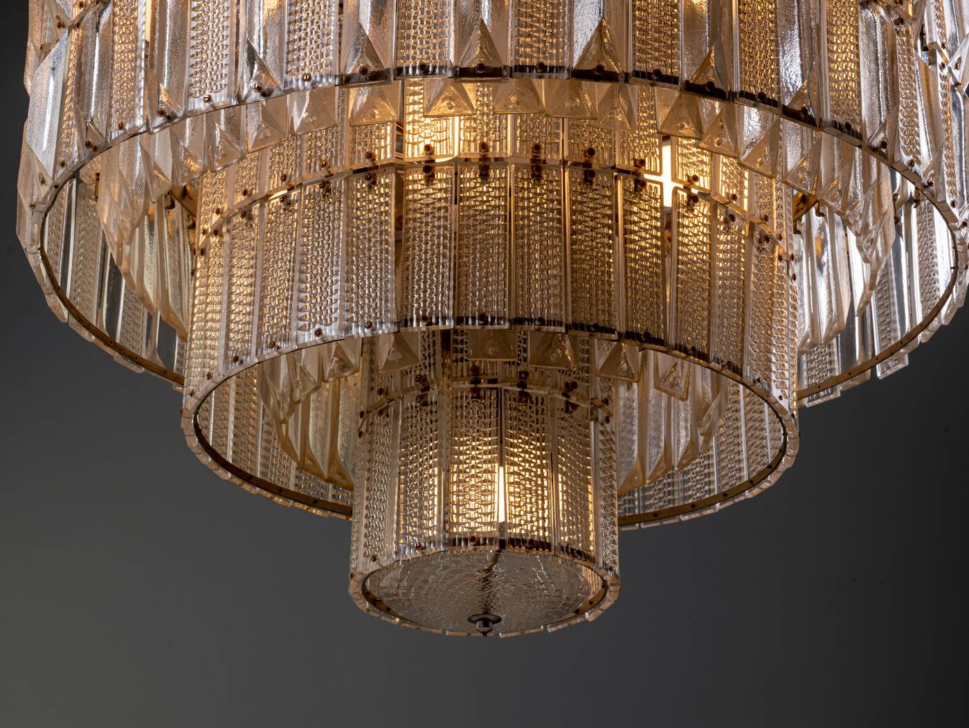 Tiered Crystal Chandelier, 1960s, Czechoslovakia