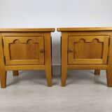 Vintage oak bedside tables