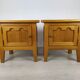 Vintage oak bedside tables