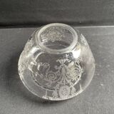 Acid etched crystal vase