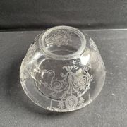Acid etched crystal vase