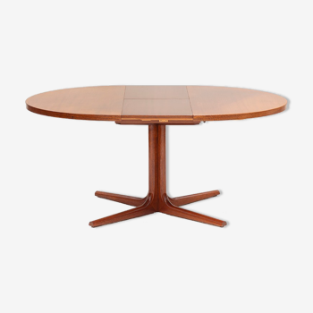 Table à manger danoise ronde à ovale, Danemark, années 1960