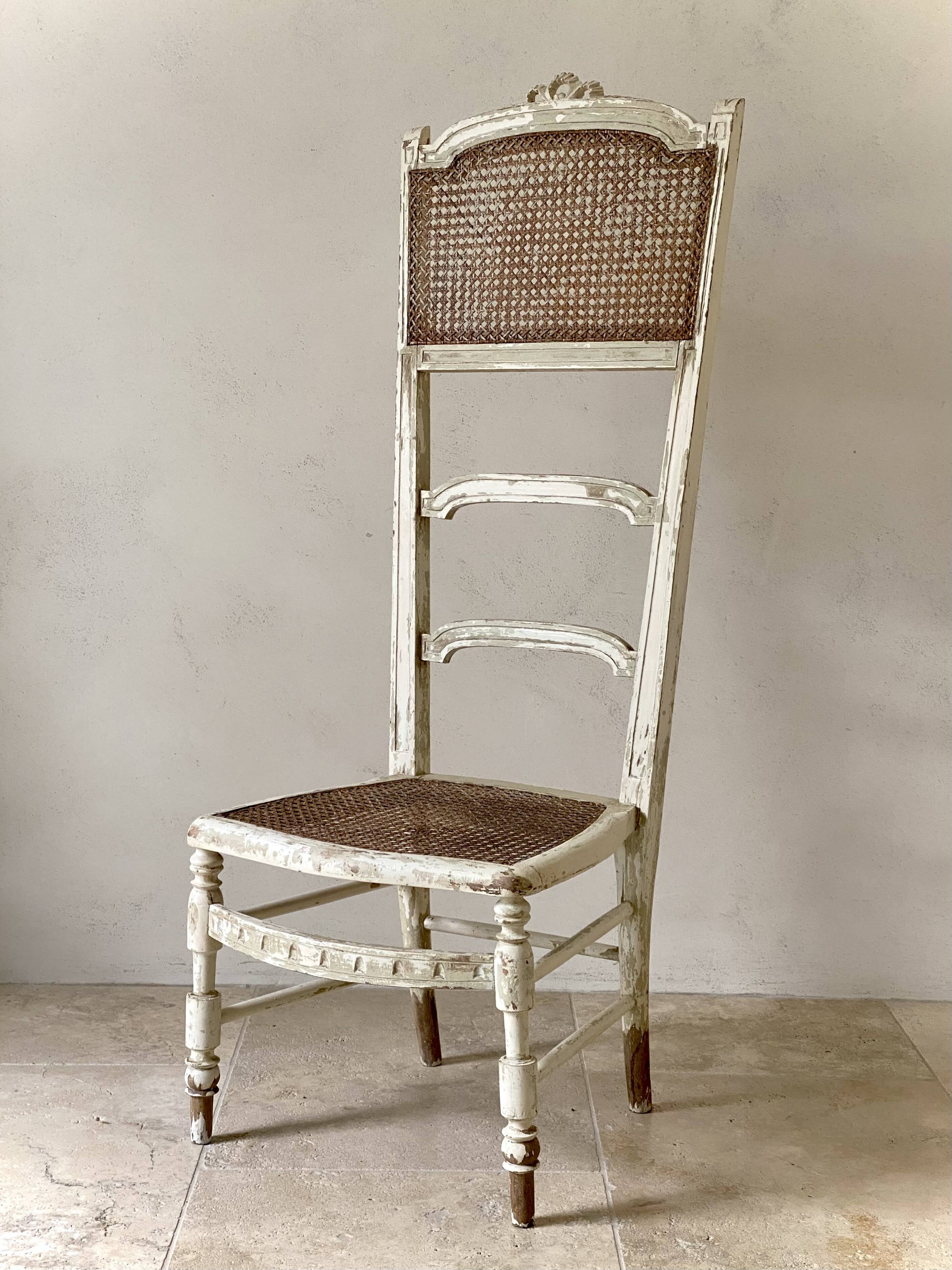 Chaise de nourrice XIXe Napoléon III cannée et patinée