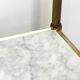 Small Regency-style side table, gold, glass & marble, 1970s.