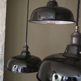 Daybat enamelled black industrial lamp
