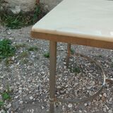 Antique vintage coffee table with marble top