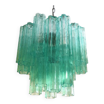 Green wather “tronchi” murano glass chandelier d50