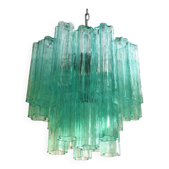 Green wather “tronchi” murano glass chandelier d50