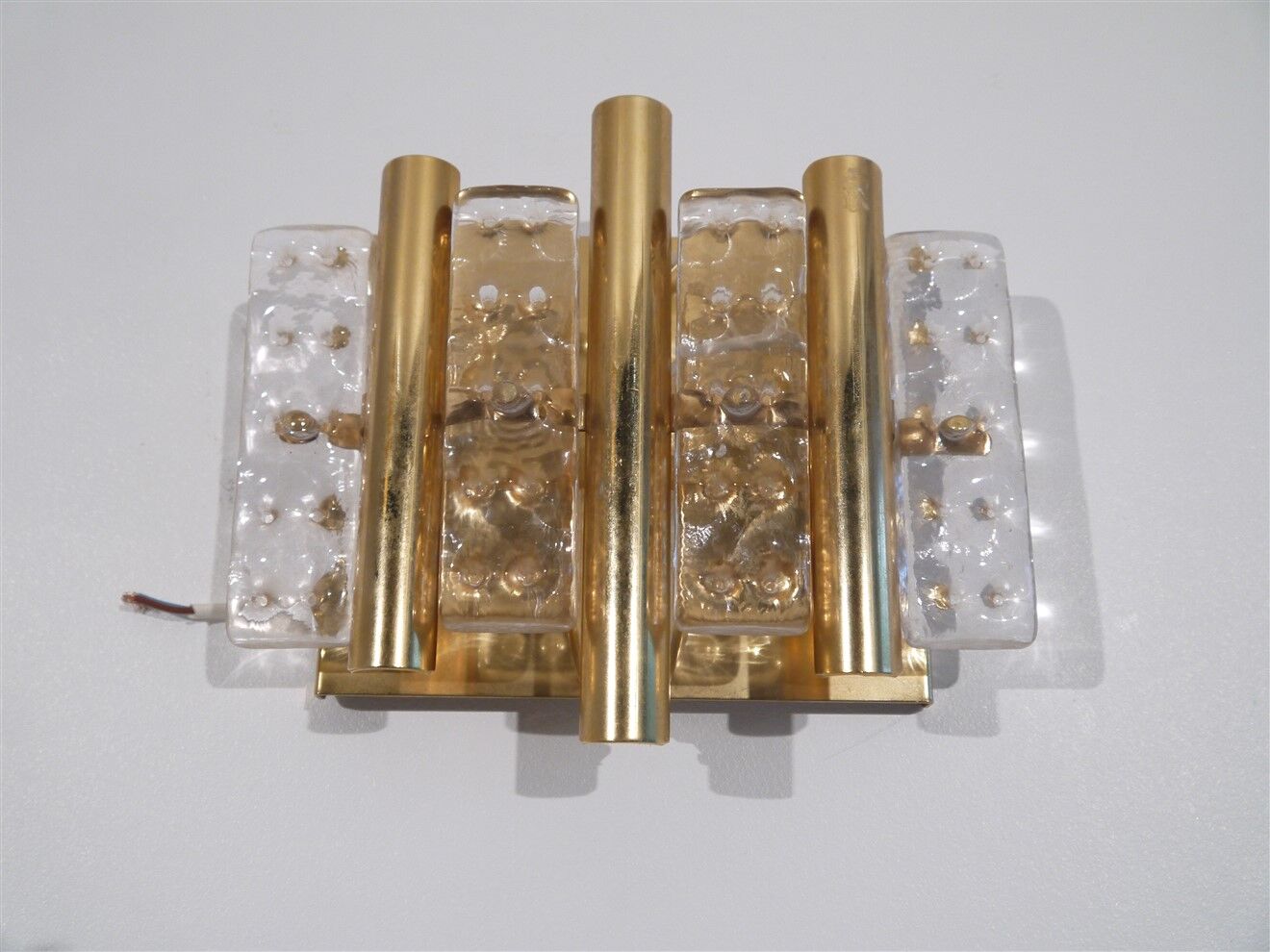 Pair of glass and brass sconces by Carl Fagerlund