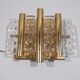 Pair of glass and brass sconces by Carl Fagerlund