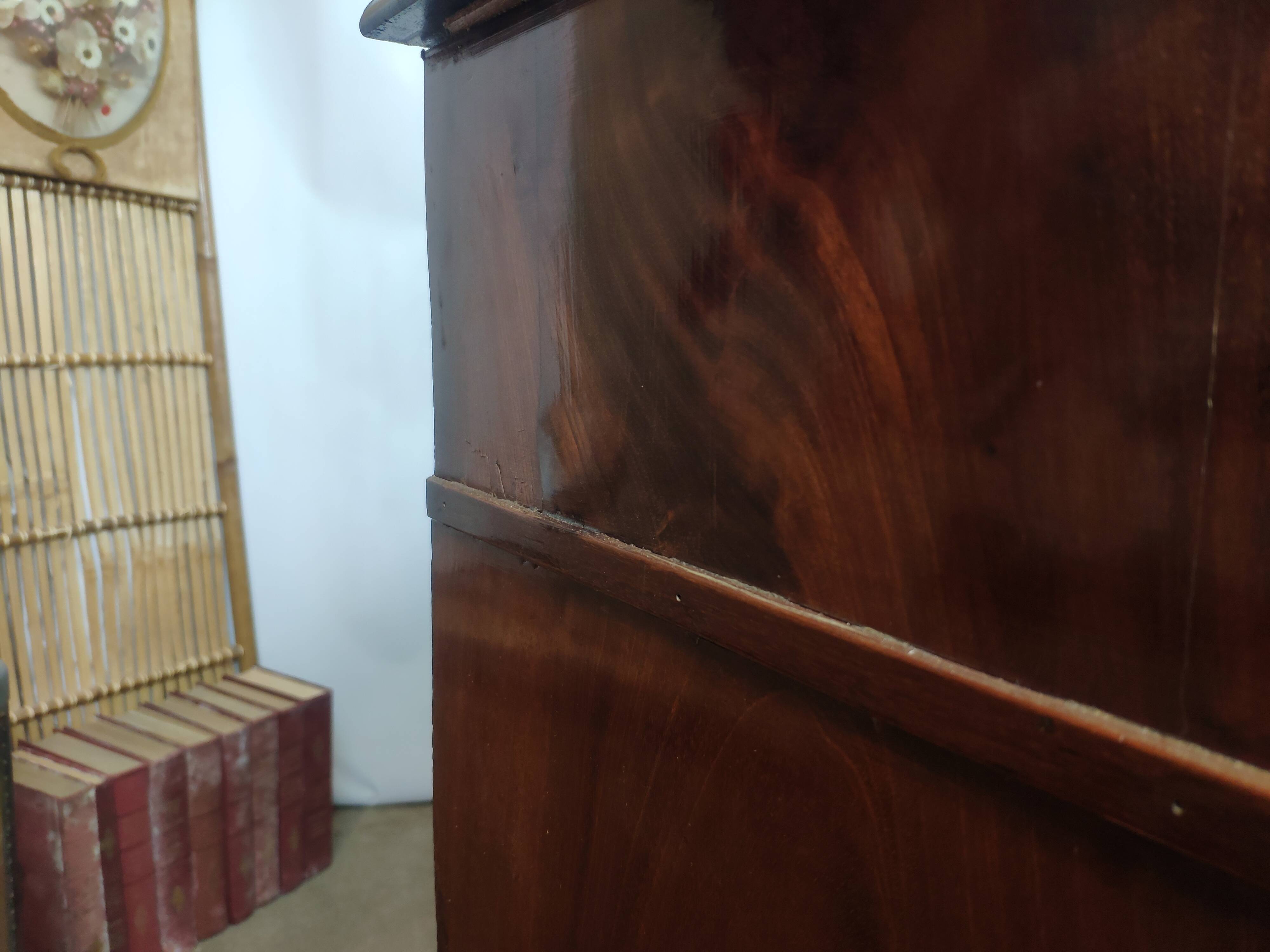 Walnut 4-door lion head sideboard