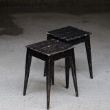 Pair of painter's studio stools France 1950