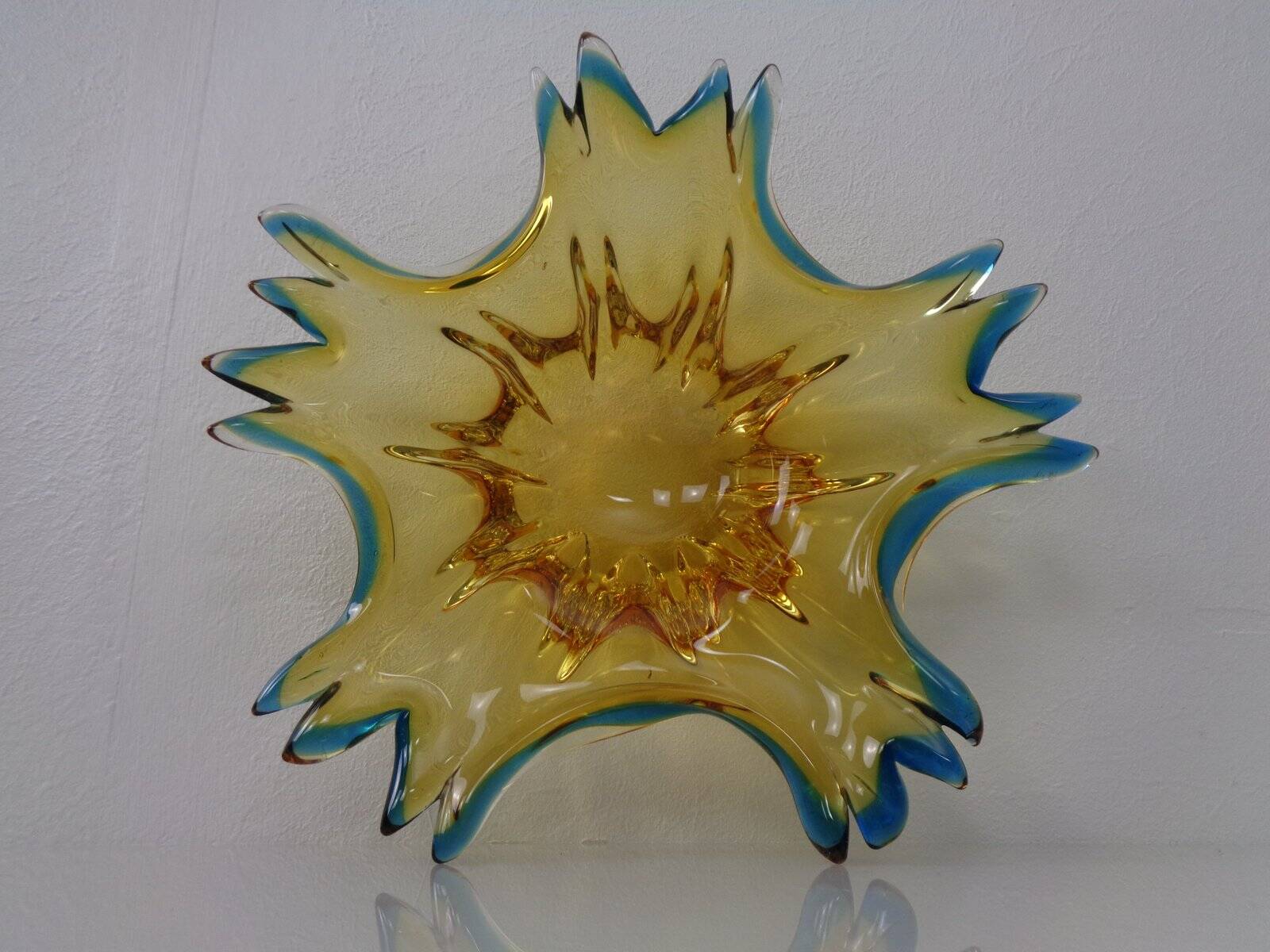 Sommerso Murano Glass Bowl, Italy, 1960s