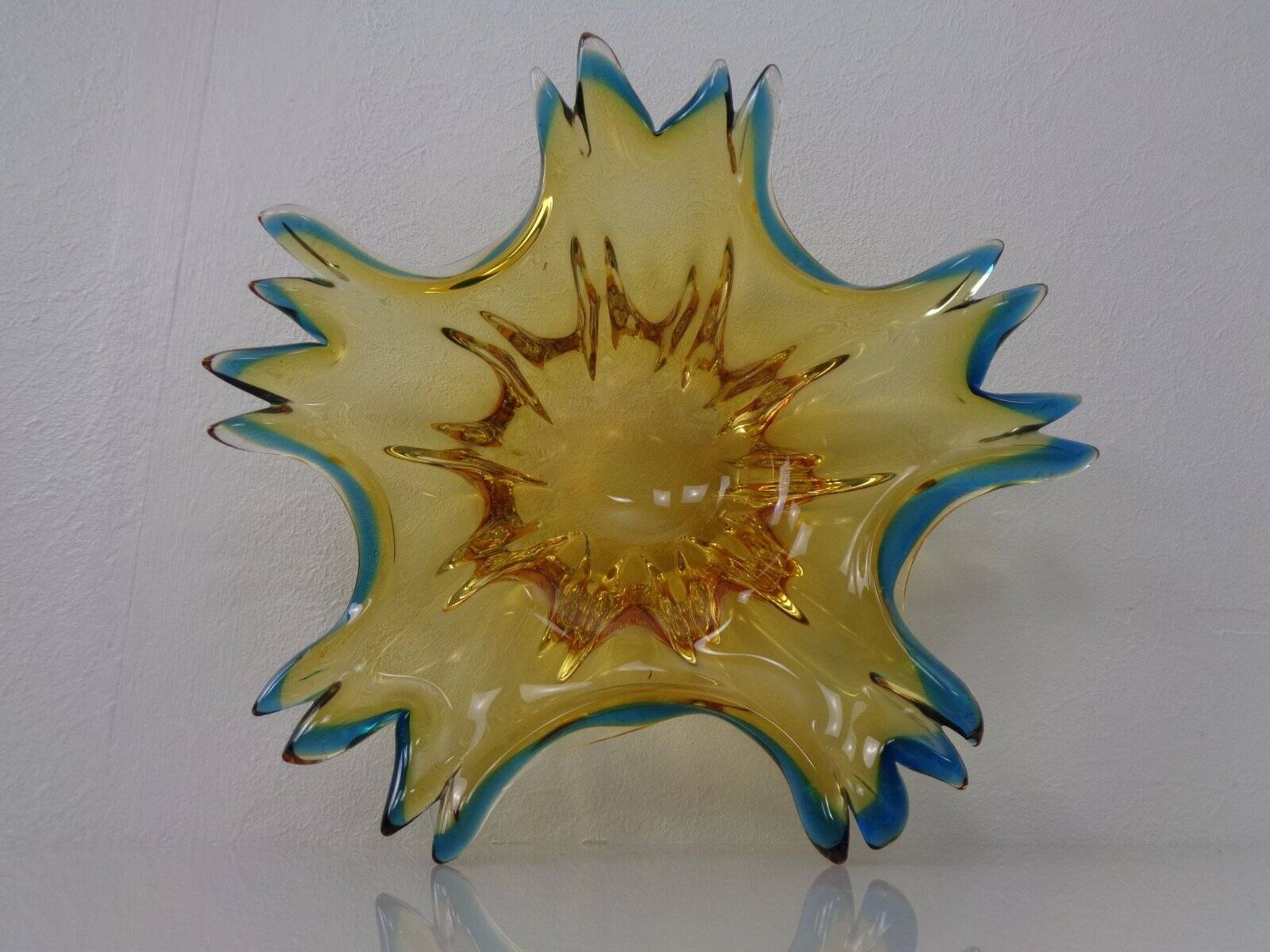 Sommerso Murano Glass Bowl, Italy, 1960s