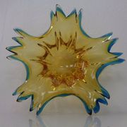 Sommerso Murano Glass Bowl, Italy, 1960s