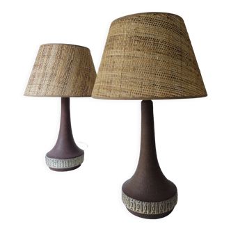 Pair of danish lamps Michael Andersen by Helge Bjufstrom 60s