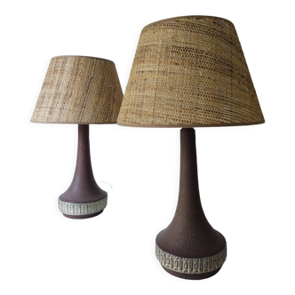 Paire de lampes danoises Michael Andersen par Helge Bjufstrom 60s