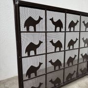 Wrought iron fireplace screen Les Marolles 1950