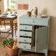 Trade furniture / Vintage celadon blue chest of drawers