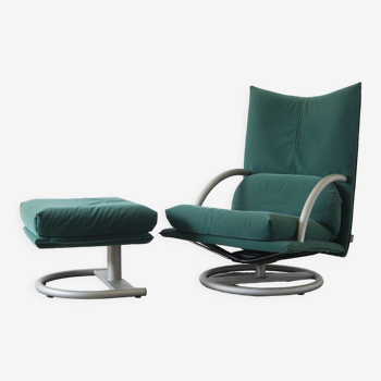 Fauteuil modèle 418 torino bmp lounge chair & ottoman de rolf benz, allemagne, 1980s