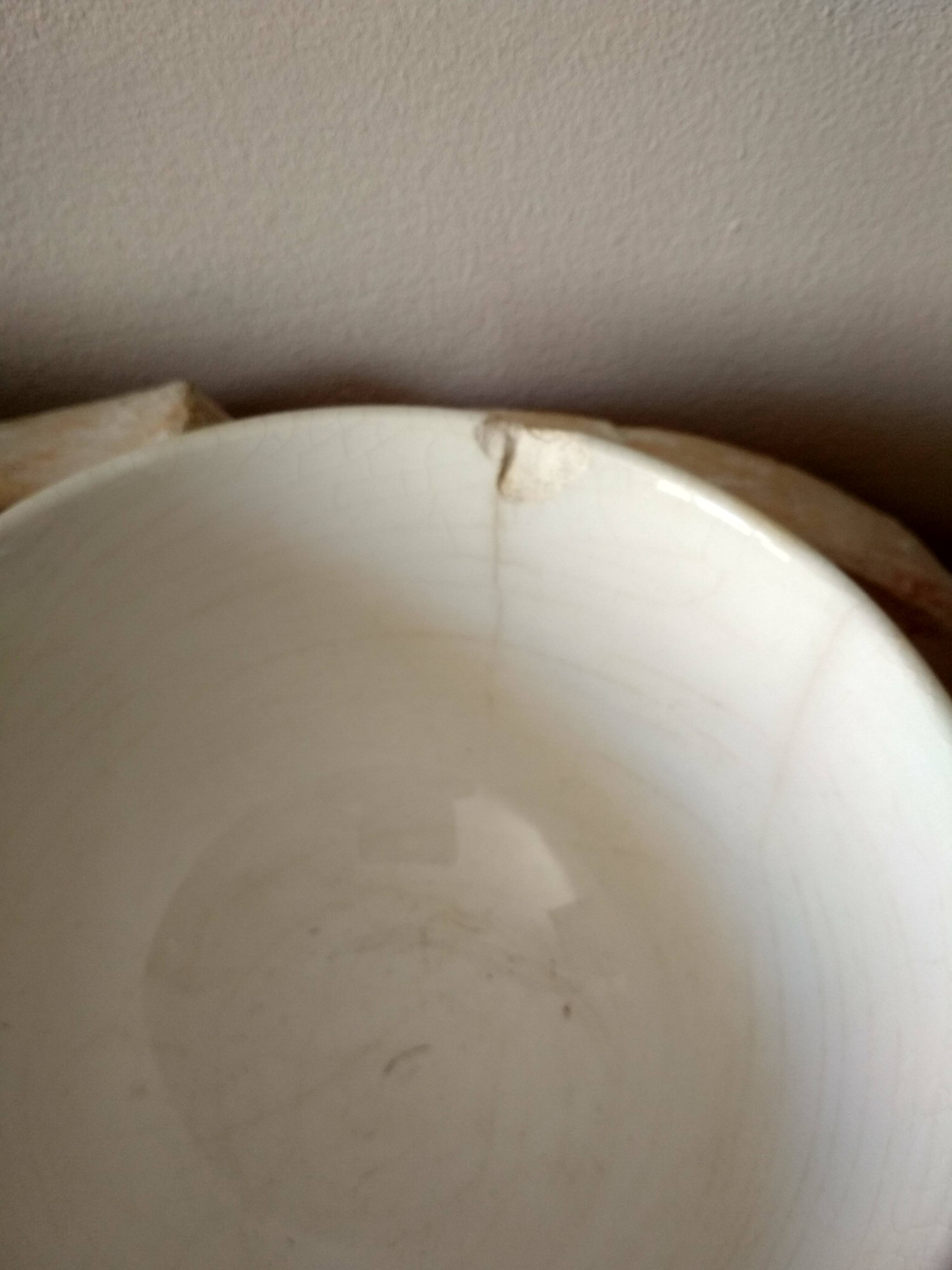 Set of 4 old celadon green bowls - "made Italy" breakfast