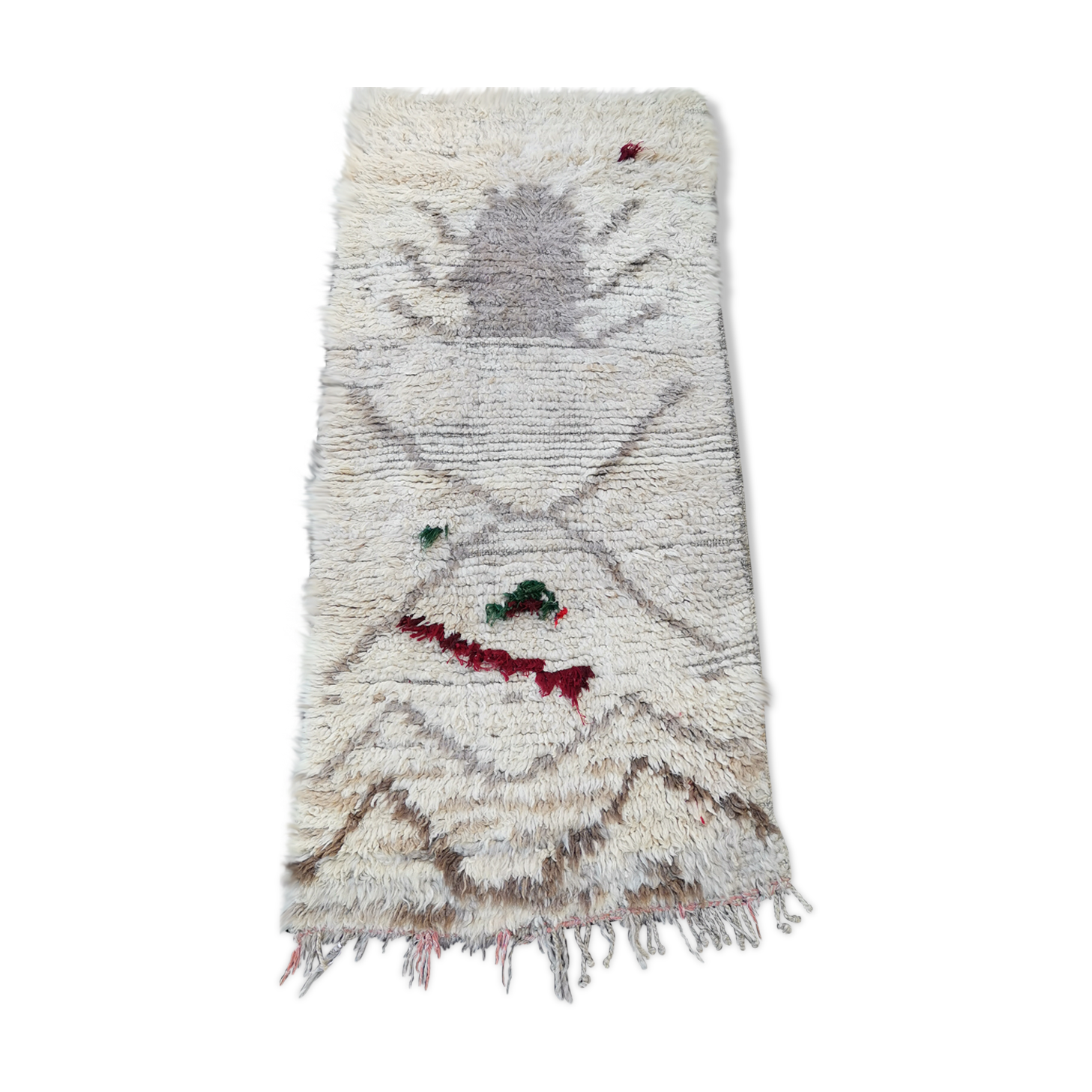 Tapis azilal en laine et coton fait main 150x70 cm