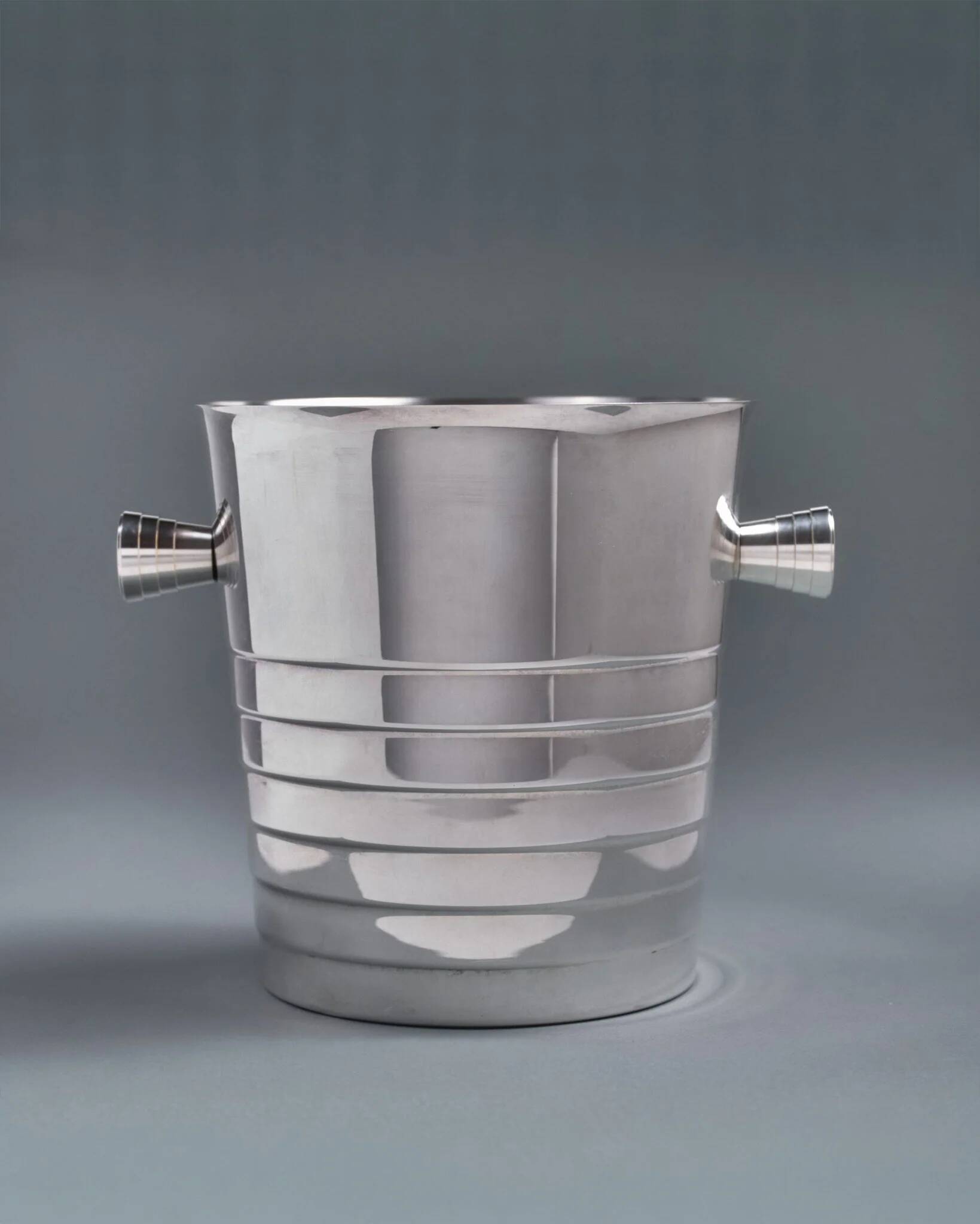 Christofle champagne bucket, silver-plated metal, Art Deco