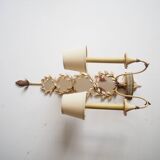 Neoclassical laurel wreath wall lamps, 1960s set of two