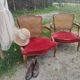Paire de fauteuils louis  xv
