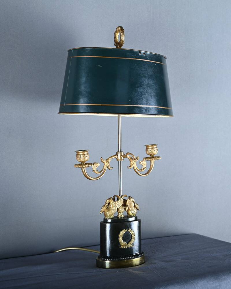 Gilded Bronze Bouillotte Lamp, Empire style, Napoléon III period – Mid