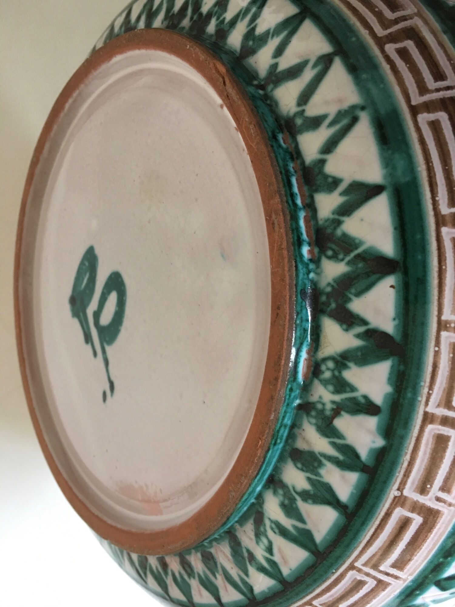 Ceramic plate by Robert Picault to Vallauris 60s