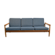 Vintage swedish design erik wørts oak 3-seater sofa