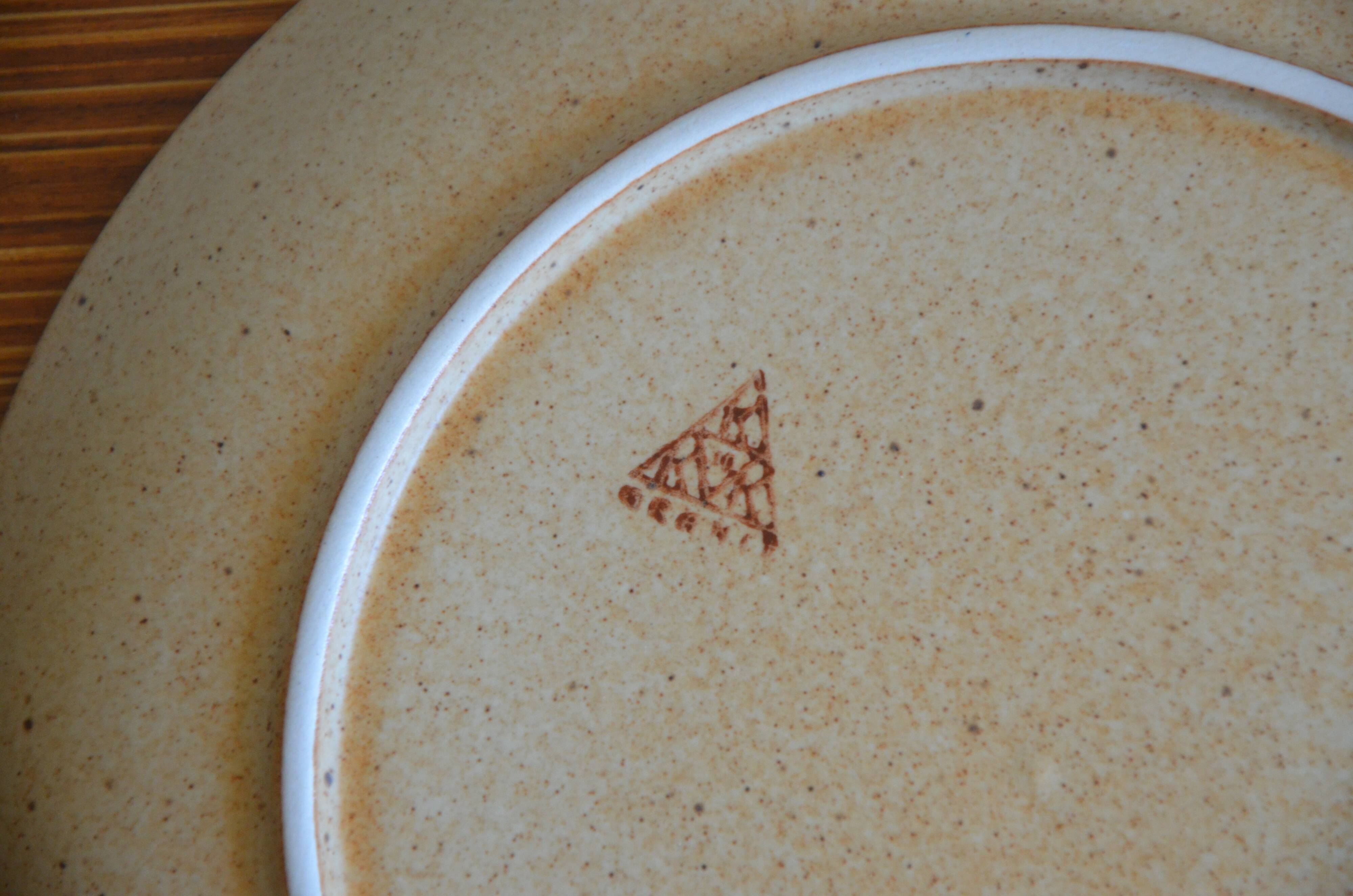 Lot de 5 assiettes plates en grès