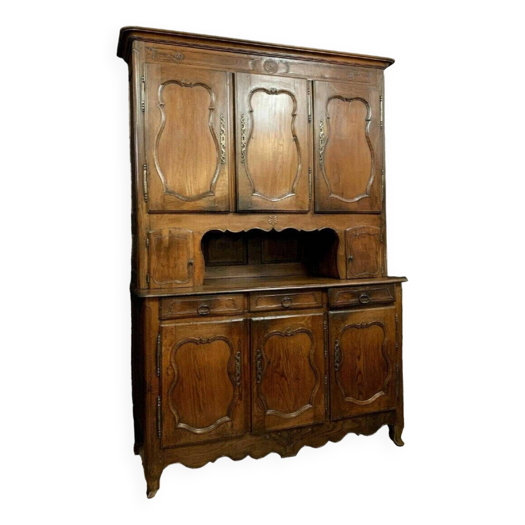Louis XV period sideboard in solid oak around 1750 Lorraine region