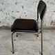 Series of 42 civic chairs year 1970 stackable chrome and skai