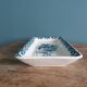 Saint Amand Terre de fer soap dish pocket with blue Anemone decor