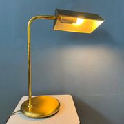 Mid-Century brass desk lamp - Bauhaus style table lamp - gold lamp