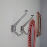 Pair of aluminum coat hooks 70s