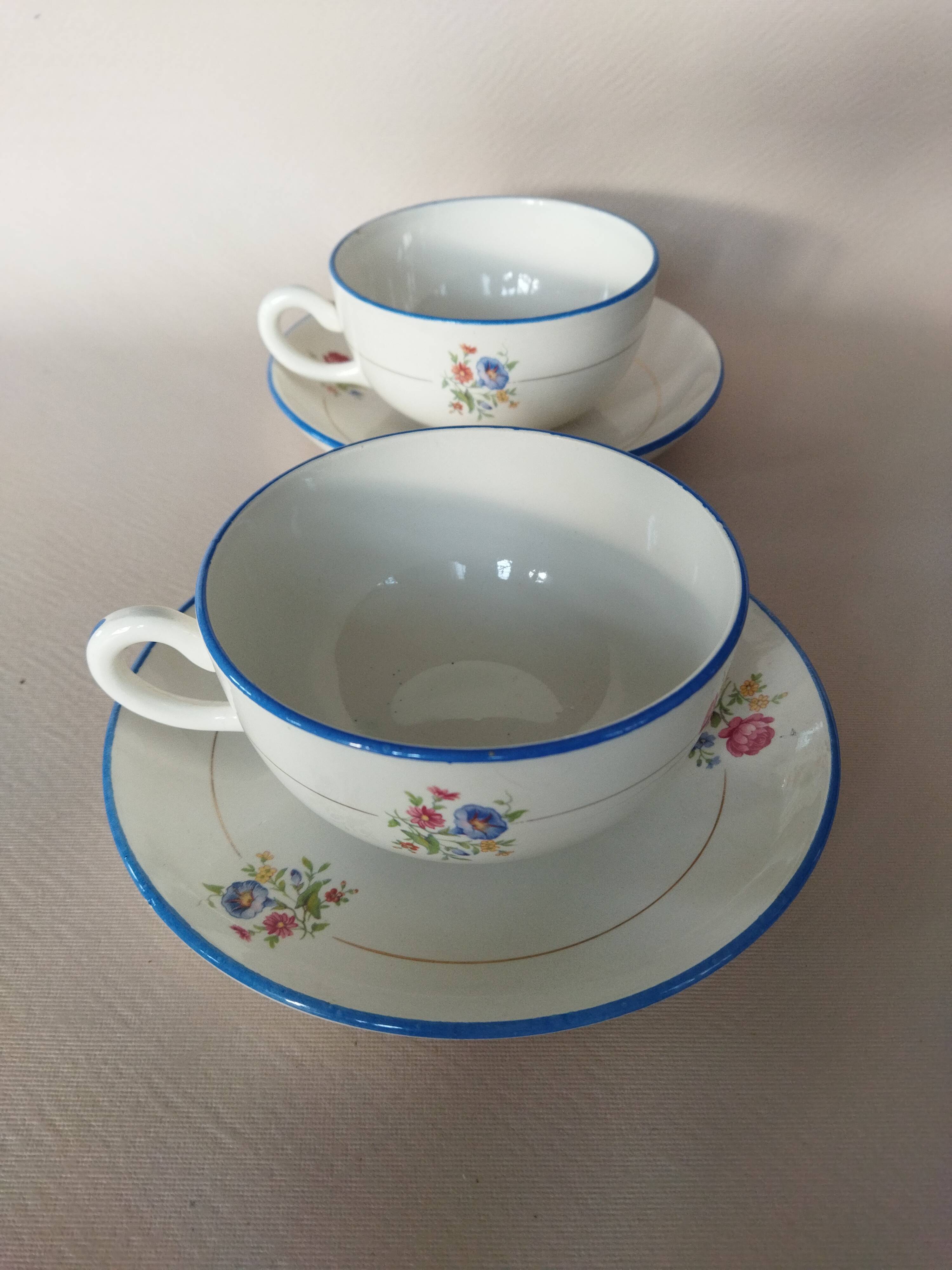 Two Salins earthenware lunch cups