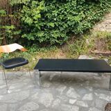 Coffee table in chromed metal and marble 1970