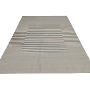 Blue cream wool kilim handwoven modern kilim flat-weave area rug-205x283cm